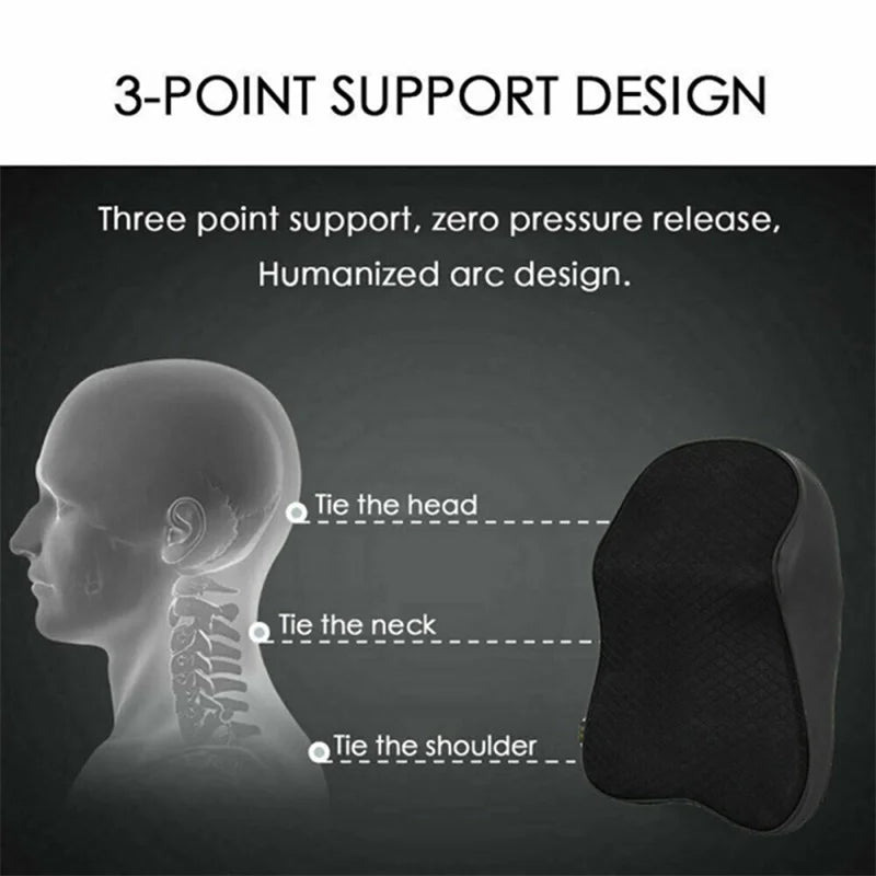 Car Neck Cushion Car Seat Neck Pillow Headrest Cushion for Neck Back Pain Relief Lumbar Back Support Pillow for Car Office Chair